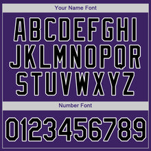 Load image into Gallery viewer, Custom Purple Black-Gray Authentic Baseball Jersey
