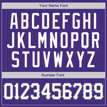 Load image into Gallery viewer, Custom Stitched Purple White-Gray Sports Pullover Sweatshirt Hoodie