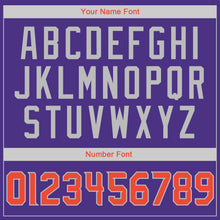 Load image into Gallery viewer, Custom Purple Orange-Gray Authentic Throwback Rib-Knit Baseball Jersey Shirt