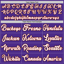 Load image into Gallery viewer, Custom Purple White-Red Authentic Throwback Basketball Jersey