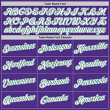 Load image into Gallery viewer, Custom Purple White-Kelly Green Authentic Throwback Basketball Jersey