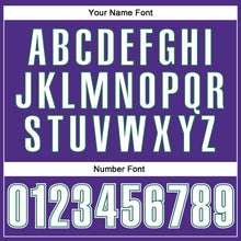 Load image into Gallery viewer, Custom Purple White-Kelly Green Authentic Throwback Basketball Jersey