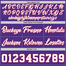 Load image into Gallery viewer, Custom Purple White-Red Authentic Throwback Basketball Shorts