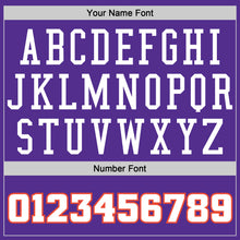 Load image into Gallery viewer, Custom Purple White-Orange Authentic Baseball Jersey