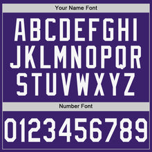Load image into Gallery viewer, Custom Purple White-Gold Authentic Baseball Jersey
