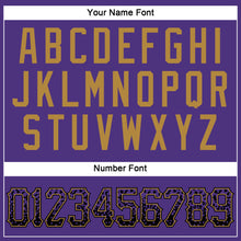 Load image into Gallery viewer, Custom Purple Purple-Old Gold Authentic Drift Fashion Baseball Jersey