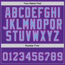 Load image into Gallery viewer, Custom Stitched Purple Light Blue-Pink Sports Pullover Sweatshirt Hoodie