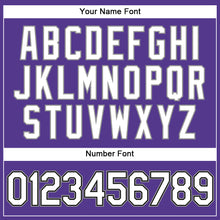 Load image into Gallery viewer, Custom Purple Black Pinstripe White-Gray Authentic Basketball Jersey