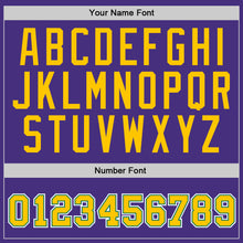 Load image into Gallery viewer, Custom Stitched Purple Gold-Kelly Green Sports Pullover Sweatshirt Hoodie