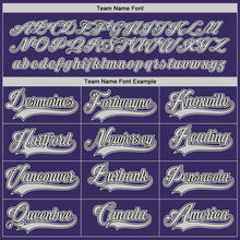 Load image into Gallery viewer, Custom Purple Black-Gray Hockey Jersey