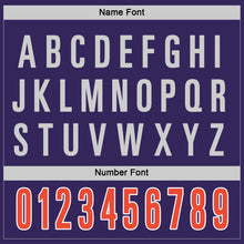 Load image into Gallery viewer, Custom Purple Orange-White Hockey Jersey