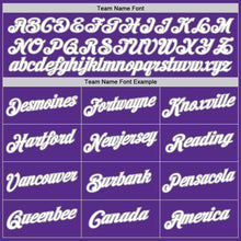 Load image into Gallery viewer, Custom Purple White-Gray Performance T-Shirt