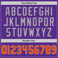 Load image into Gallery viewer, Custom Purple Orange-Gray Performance T-Shirt