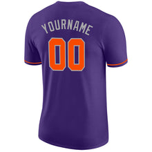 Load image into Gallery viewer, Custom Purple Orange-Gray Performance T-Shirt