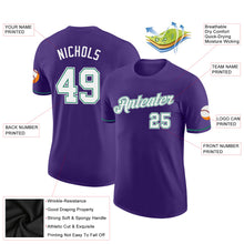 Load image into Gallery viewer, Custom Purple White-Kelly Green Performance T-Shirt