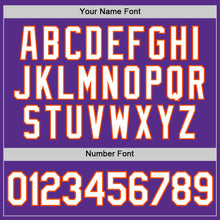 Load image into Gallery viewer, Custom Purple White-Orange Performance T-Shirt