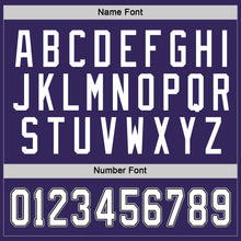Load image into Gallery viewer, Custom Purple White-Black Hockey Jersey