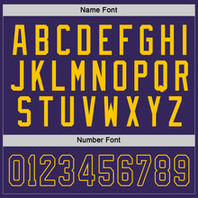 Load image into Gallery viewer, Custom Purple Purple-Gold Hockey Jersey