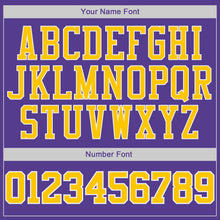 Load image into Gallery viewer, Custom Stitched Purple Gold-White Sports Pullover Sweatshirt Hoodie