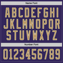 Load image into Gallery viewer, Custom Purple Old Gold-Black Hockey Jersey