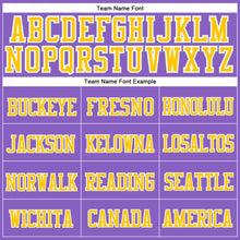 Load image into Gallery viewer, Custom Purple Gold-White Stitched Cuffed Knit Hat