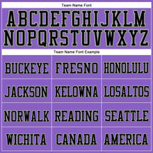 Load image into Gallery viewer, Custom Purple Black-Gray Stitched Cuffed Knit Hat