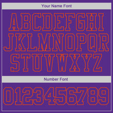 Load image into Gallery viewer, Custom Stitched Purple Purple-Orange Sports Pullover Sweatshirt Hoodie