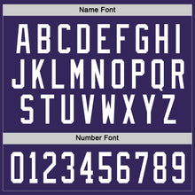 Load image into Gallery viewer, Custom Purple White Hockey Jersey
