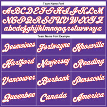 Load image into Gallery viewer, Custom Purple Orange-White Authentic Throwback Basketball Jersey