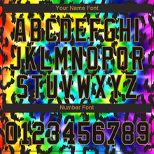 Load image into Gallery viewer, Custom Purple Black-Old Gold 3D Pattern Design Leopard Authentic Baseball Jersey