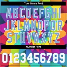 Load image into Gallery viewer, Custom Purple White-Light Blue 3D Pattern Design Rainbow Spiral Authentic Baseball Jersey