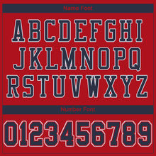 Load image into Gallery viewer, Custom Red Navy-White Mesh Authentic Football Jersey - Fcustom