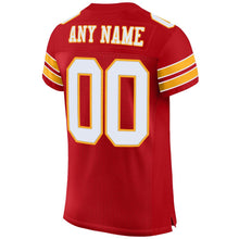 Load image into Gallery viewer, Custom Red White-Gold Mesh Authentic Football Jersey - Fcustom