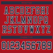 Load image into Gallery viewer, Custom Red Navy-White Mesh Authentic Football Jersey - Fcustom