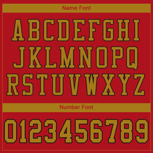 Load image into Gallery viewer, Custom Red Old Gold-Black Mesh Authentic Football Jersey - Fcustom