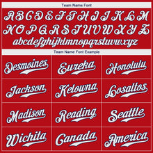 Load image into Gallery viewer, Custom Red White-Navy Authentic Baseball Jersey