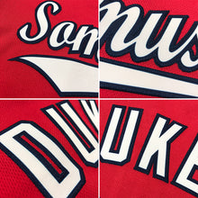 Load image into Gallery viewer, Custom Red White-Royal Authentic Baseball Jersey