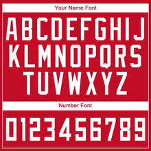 Load image into Gallery viewer, Custom Red White Round Neck Suit Basketball Jersey - Fcustom