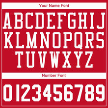 Load image into Gallery viewer, Custom Red White Round Neck Basketball Jersey - Fcustom