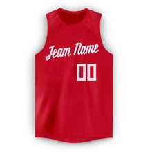 Load image into Gallery viewer, Custom Red White Round Neck Basketball Jersey - Fcustom