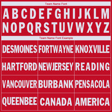 Load image into Gallery viewer, Custom Red White V-Neck Basketball Jersey - Fcustom