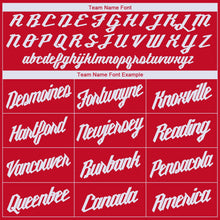 Load image into Gallery viewer, Custom Red White V-Neck Basketball Jersey - Fcustom