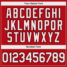 Load image into Gallery viewer, Custom Red White-Black Authentic Baseball Jersey