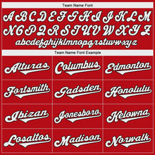 Load image into Gallery viewer, Custom Red White-Black Authentic Baseball Jersey