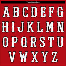 Load image into Gallery viewer, Custom Red White-Black Authentic Baseball Jersey