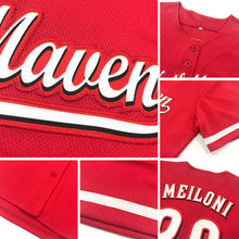 Load image into Gallery viewer, Custom Red Red-White Authentic Baseball Jersey