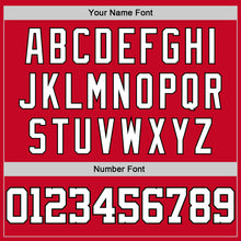 Load image into Gallery viewer, Custom Red White-Black Round Neck Rib-Knit Basketball Jersey