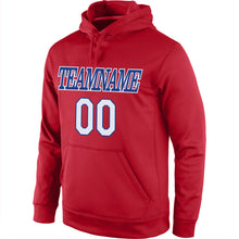 Load image into Gallery viewer, Custom Stitched Red White-Royal Sports Pullover Sweatshirt Hoodie