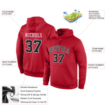 Load image into Gallery viewer, Custom Stitched Red Black-White Sports Pullover Sweatshirt Hoodie
