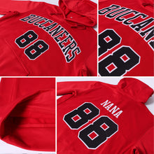 Load image into Gallery viewer, Custom Stitched Red Black-White Sports Pullover Sweatshirt Hoodie